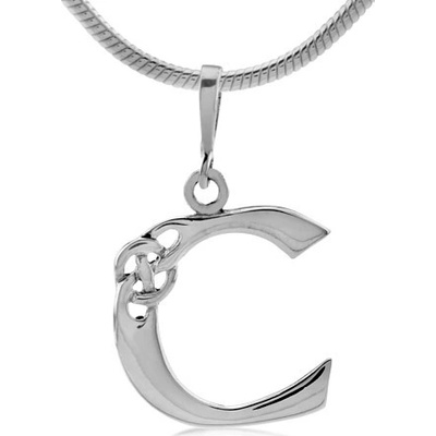 Keltský stříbrný přívěsek písmeno C PRMP13856