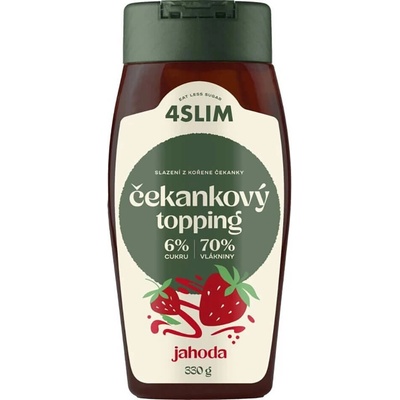 4Slim Čakankový topping jahoda 330 g