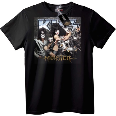 NOONEBRAND Тениска KISS Чудовищен Бандa - L, Black
