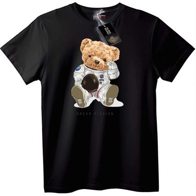 NOONEBRAND Тениска Астронавт мечка - 6XL, Black