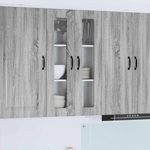 vidaXL Панел за миялна машина KALMAR Сив Сонома 60 x 31 x 100 см (884830)
