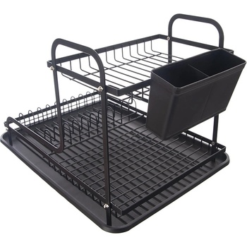 ORION Черна метална двуетажна тавичка за оттичане 42, 5x32 cm Radka - Orion (155212)