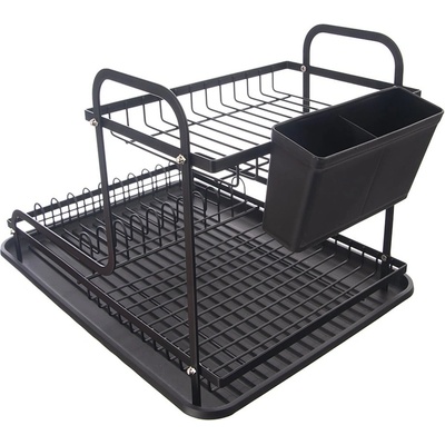 ORION Черна метална двуетажна тавичка за оттичане 42, 5x32 cm Radka - Orion (155212)