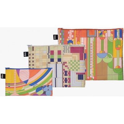 LOQI taštičky na zips frank lloyd wright 3 ks