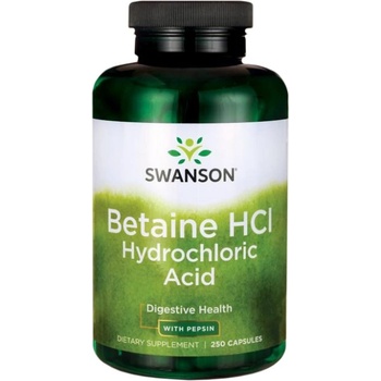 Image 1 of Swanson Betaine HCl Hydrochloric Acid with Pepsin [250 капсули]