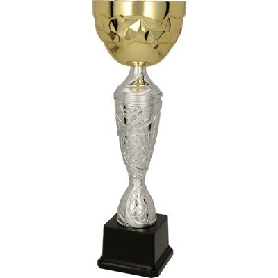Kovový pohár Stříbrno-zlatý Výška: 41 cm Průměr: 14 cm