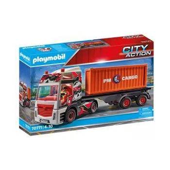 PLAYMOBIL Комплект Playmobil, Камион с товарен контейнер, 48.5 x 13 x 18, 2970771