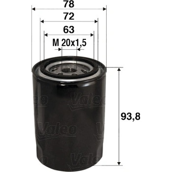 VALEO Olejový filter 586080