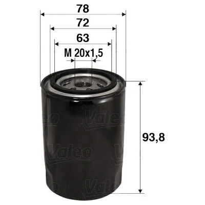 VALEO Olejový filter 586080