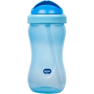 Wee Baby Чаша със сламка Wee Baby Colorful, 350 ml, синя (761)