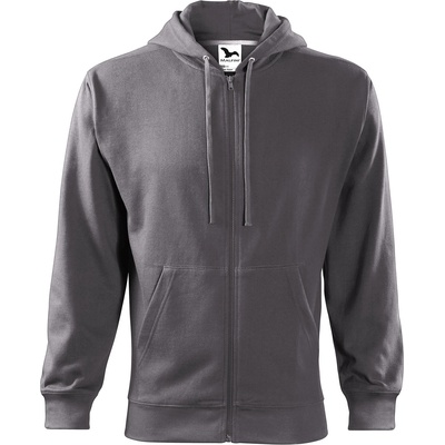 MALFINI Malfini trendy zipper 410 / Дълго яке кенгуру с качулка - стоманено сиво xl (4103616)