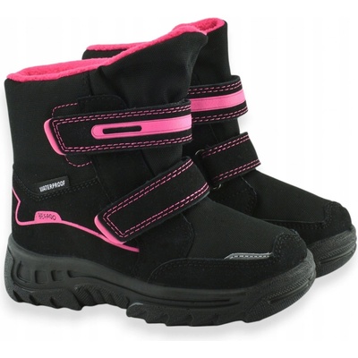 Befado sněhule High černé pro dívku voděodolné teplé kozačky