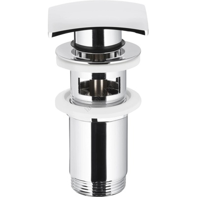 KFA Armatura 660-454-00 - Мивка сифон с преливник CLICK-CLACK 7x7 см лъскав хром (KF0174)