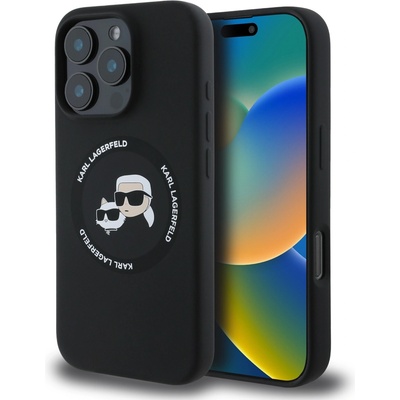 KARL LAGERFELD Течен Силиконов K&CH Глави MagSafe Заден Калъф за iPhone 16 Pro Max Черен Karl Lagerfeld | Lilav | ЖЕНИ | UNI