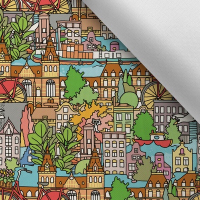 Takoy Látka s potiskem kočárkovina TD / NS I love Amsterdam