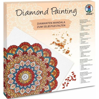 URSUS Diamond Art Painting umělecká sada - Mandala červenomodrá
