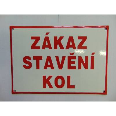 Smaltovaná cedule Zákaz stavění kol 297x210 mm