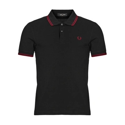 Fred Perry polokošele s krátkym rukávom Twin tipped čierne