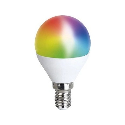 Solight LED SMART WIFI žárovka, miniglobe, 5W, E14, RGB, 425lm