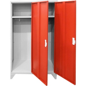 Carmen Метален шкаф Carmen CR-1602 KZ - Сив / червен (3580163) - xmall