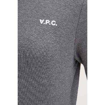 APC Памучен суичър A. P. C. sweat boxy petit vpc в сиво с изчистен дизайн COHBR. F27918 (COHBR.F27918)