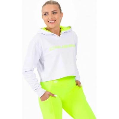 Dámská mikina krátká White Yellow