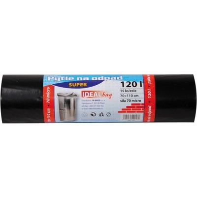 Nohel Garden super pevné 120 l 70µm 15ks černé
