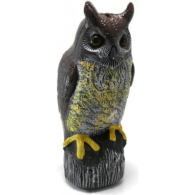 MagicHome Plašič vtákov Sova solárna svietiace oči 41 cm