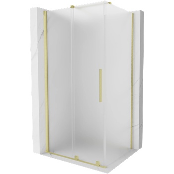 Mexen Velar плъзгаща се душ кабина 130 x 90 см, матирана, златисто четкана (871-130-090-31-55)
