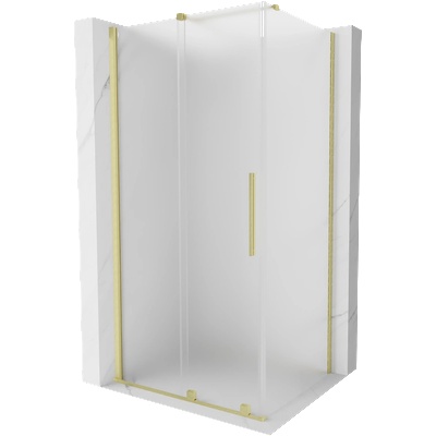 Mexen Velar плъзгаща се душ кабина 130 x 90 см, матирана, златисто четкана (871-130-090-31-55)