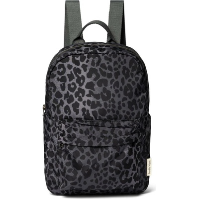 Studio Noos Puffy Midi s predným vreckom black leopard