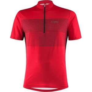 Löffler Фланелка с къс ръкав за колоездене Löffler Bike Shirt Half-Zip Sparta Cycling jersey - Red / Black - размер 58 (EU) (056-3933-0216)