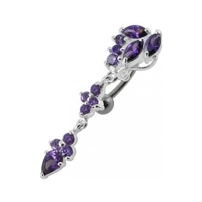 Šperky4U stříbrný piercing do pupíku BP01132-A