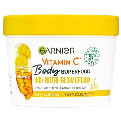 Garnier Body Superfood 48h Nutri-Glow Cream Vitamin C подхранващ и озаряващ крем за тяло 380 ml за жени
