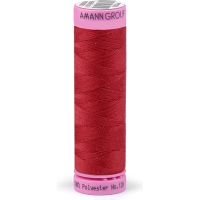 Polyesterové nitě návin 100 m Aspo Amann, střední, 0629 Lipstick Red