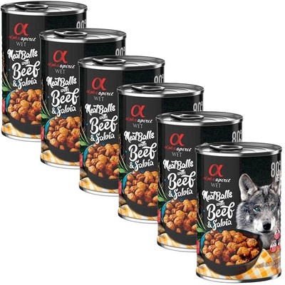 Alpha Spirit Meatballs Hovädzie so šalviou 6 x 400 g