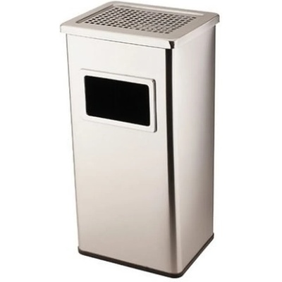 Метален пепелник кош 60 см. инокс мат, правоъгълен