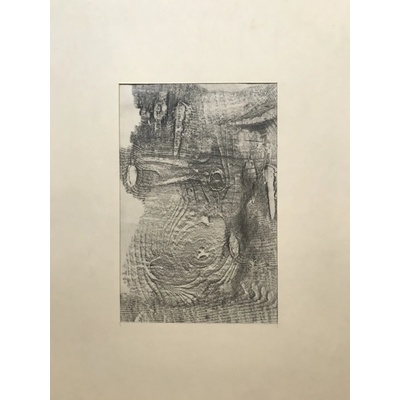 Václav Tikal: Hlava, originální frotáž, 1946, signováno