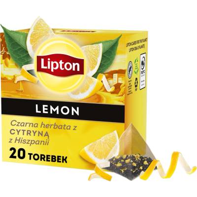 Lipton Čierny čaj citrón 20 x 1,7 g
