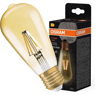 Osram ST64 Edison E27 6,5W = 55W 725 lm 2400K Warm Dimmable Vintage 1906