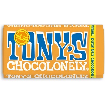 Tony’s Chocolonely hořká čokoláda, kakaový dort, karamel a citron 180 g