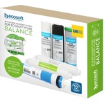 Ecosoft Комплект 5+1 касети, премиум обратна осмоза, мембрана 75 GPD, реминерализация Ca+Mg, стандарт 10 (13-6105353025)