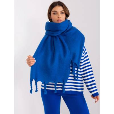 Italy Moda modrá teplá šála s třásněmi at sz 2313502.94p dark modrá