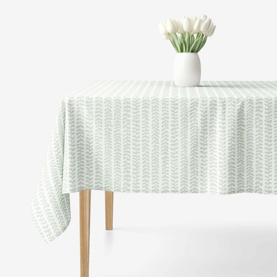 Goldea hranatý ubrus 100% bavlněné plátno skandinávské lístky 100x140 cm