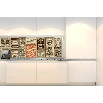 DIMEX ART s. r. o Фототапет за кухня - винтидж етикети 180 x 60 см