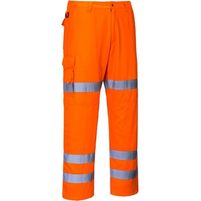 Portwest HI VIS THREE BAND COMBAT RT49 reflexné nohavice do pása HV oranžová