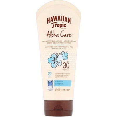 Hawaiian Tropic opaľovacie mlieko zmatňujúci SPF30 Aloha Care ( Protective Sun Lotion Mattifies Skin) 180 ml