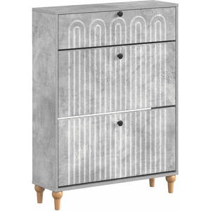 vidaXL Шкаф за обувки ALKMAAR 78 x 24 x 103 см Инженерна дървесина (896218)