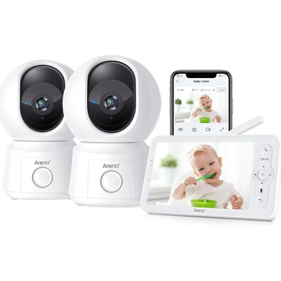 Arenti 2MP/1080P WiFi Video Baby Monitor Kit with dual kamery a LCD displej