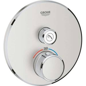 GROHE Grohtherm SmartControl - Термостатична душ-батерия за вграждане с един вентил, Supersteel 29118DC0 (29118DC0)